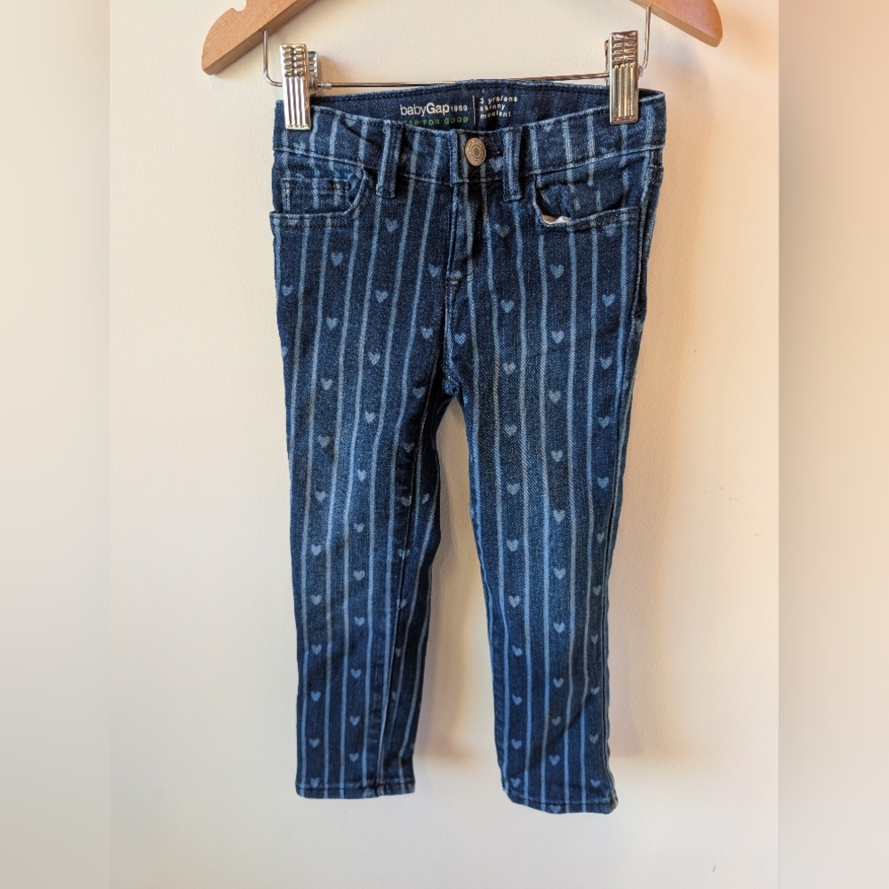 Gap Heart Pattern Toddler Jeans 3T